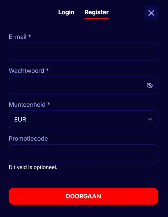 GladiatorsBet Casino Registratie