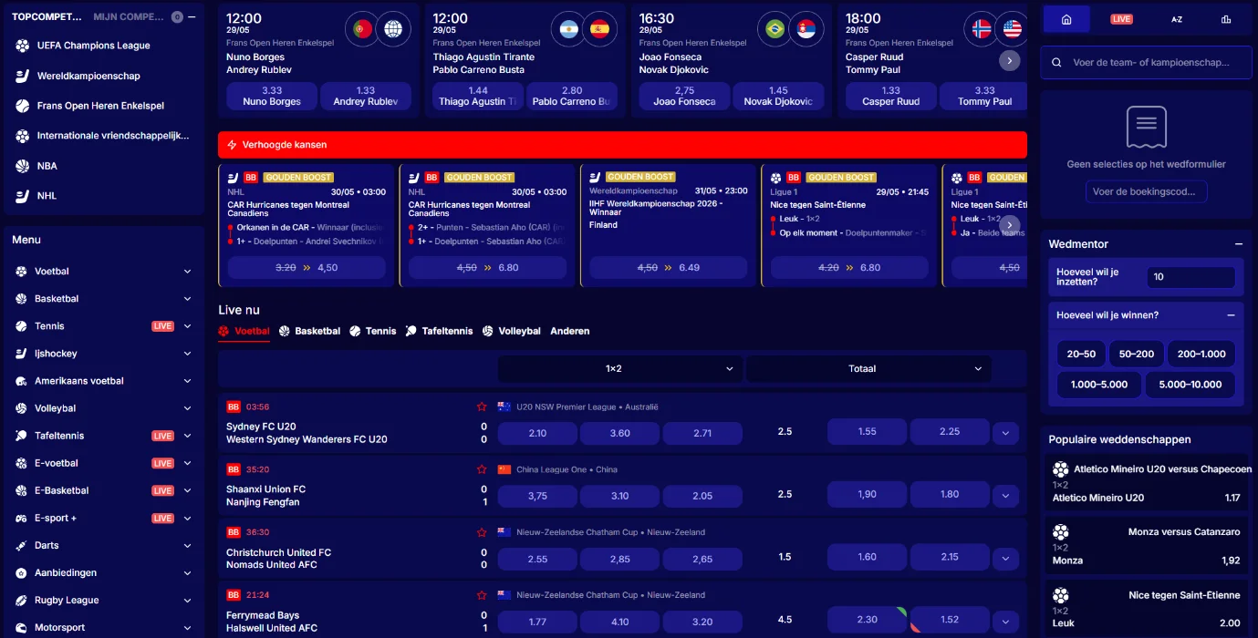 GladiatorsBet Casino Sportwedden